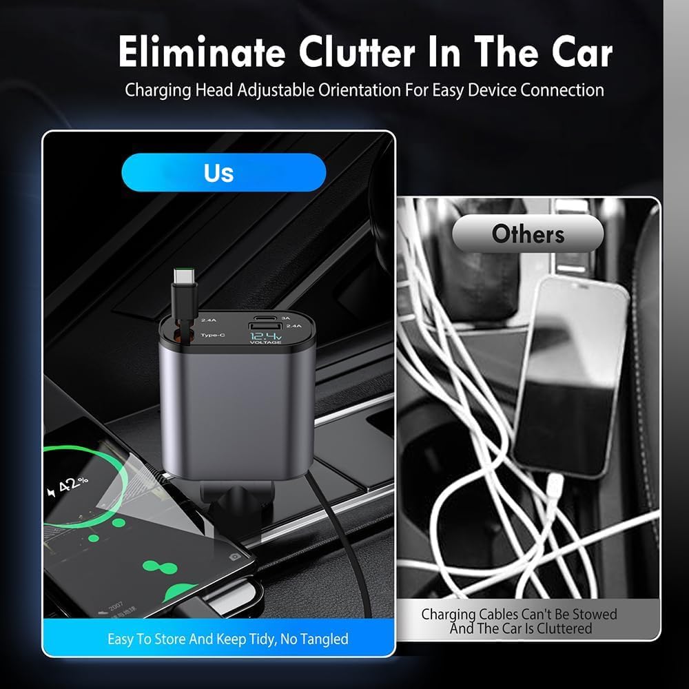 120 Volt Car Retractable Charger