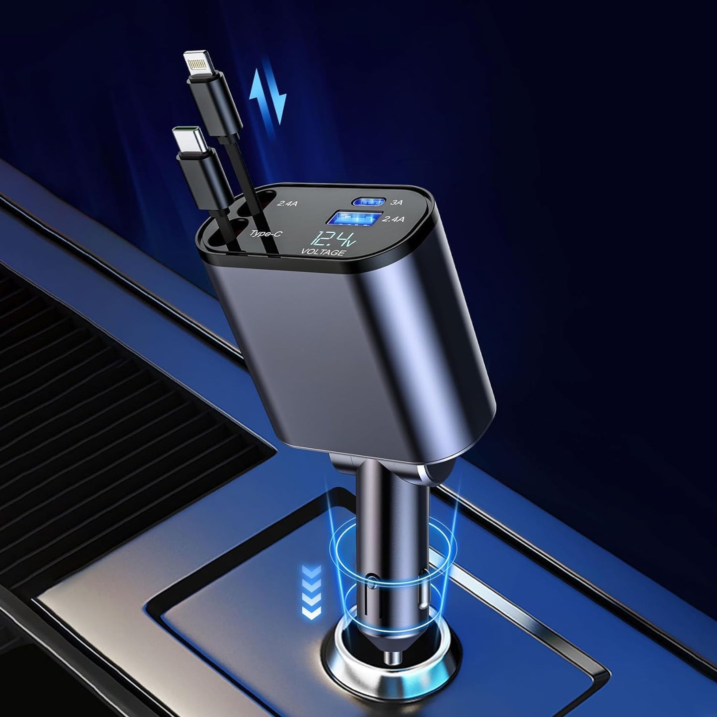 120 Volt Car Retractable Charger