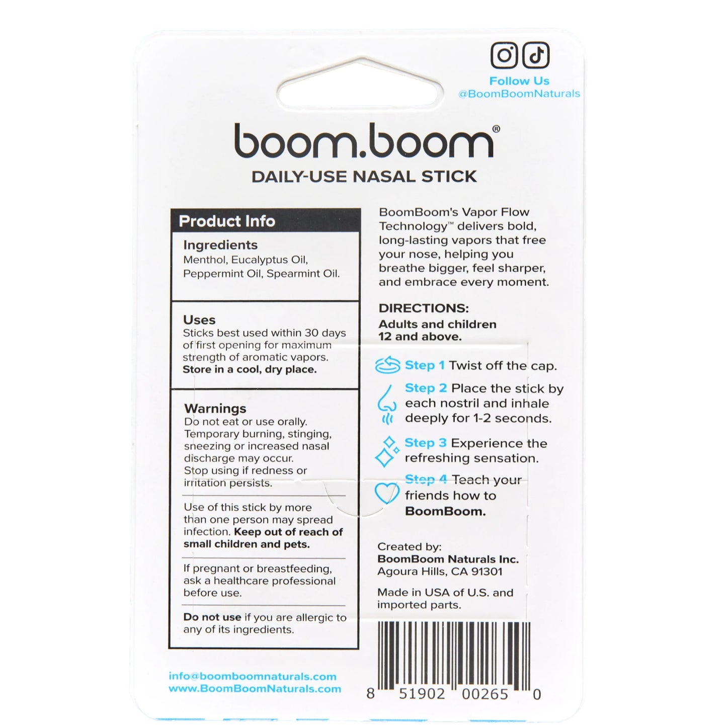 Nasal Stick (4 pack)